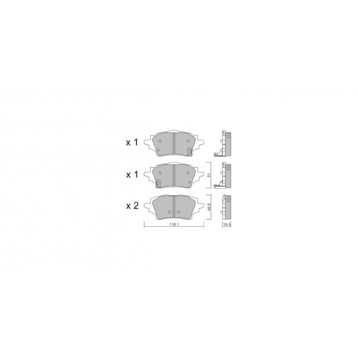 Plaquettes de frein GT2i Club Arrière pour TOYOTA Yaris V (_P21_, _PA1_, _PH1_) 300e (KMA10) 204cv 2020-02-01-