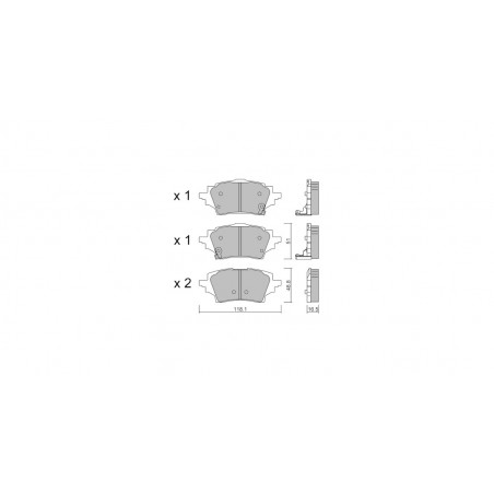 Plaquettes de frein GT2i Club Arrière pour TOYOTA Yaris V (_P21_, _PA1_, _PH1_) 300e (KMA10) 204cv 2020-02-01-