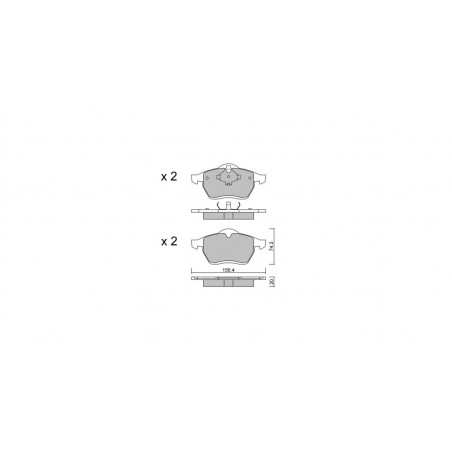 Plaquettes de frein GT2i Club Avant pour SEAT Alhambra I (7V8, 7V9) 2.8 V6 24V 204cv 1996-01-01-2010-03-01