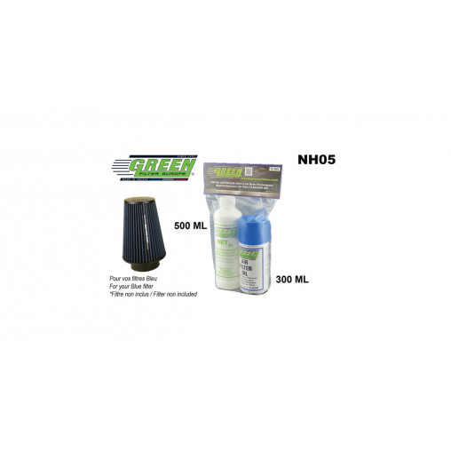 Kit d'entretien pour filtres coton Green Filter spray 0.3L + nettoyant 0.5L