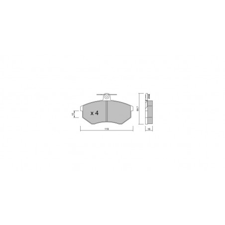Plaquettes de frein GT2i Club Avant pour AUDI 80 III (81, 85, B2) 2.2 quattro (85Q) 136cv 1978-08-01-1987-03-01