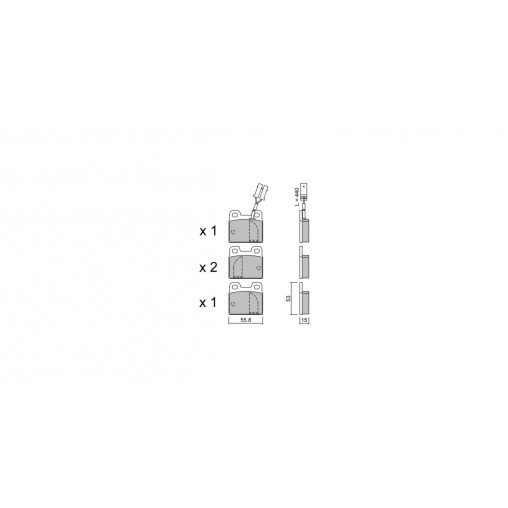 Plaquettes de frein GT2i Club Arrière pour ALFA ROMEO 75 (162_) 3.0 V6 Zagato 207cv 1983-01-01-1992-12-01