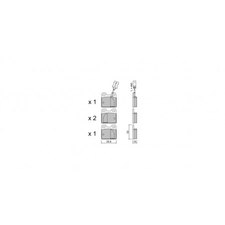 Plaquettes de frein GT2i Club Arrière pour ALFA ROMEO 75 (162_) 3.0 V6 Zagato 207cv 1983-01-01-1992-12-01