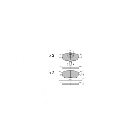 Plaquettes de frein GT2i Club Avant pour FIAT Palio I (178_) 1.8 130 HGT (188.738, .718) 131cv 1996-04-01-