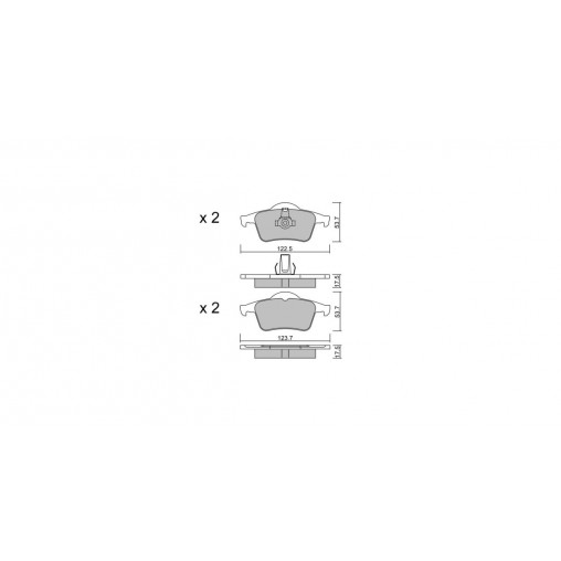 Plaquettes de frein GT2i Club Arrière pour VOLVO S80 I (184) 3.0 T6 272cv 1998-05-01-2008-02-01