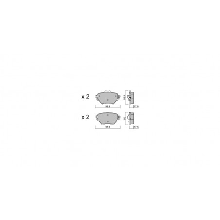 Plaquettes de frein GT2i Club Arrière pour OPEL Grandland X (A18) 1.6 Turbo Hybrid 301cv 2017-06-01-