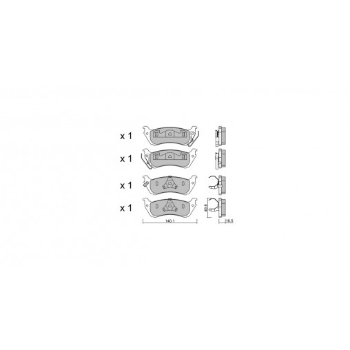 Plaquettes de frein GT2i Club Arrière pour MERCEDES BENZ Classe M I (W163) ML 270 CDI (163.113) 164cv 1998-02-01-2005-06-01