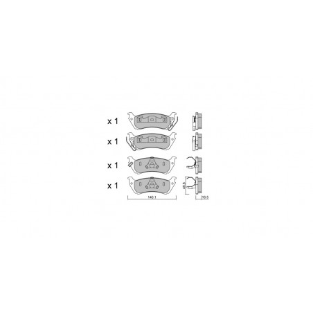Plaquettes de frein GT2i Club Arrière pour MERCEDES BENZ Classe M I (W163) ML 270 CDI (163.113) 164cv 1998-02-01-2005-06-01