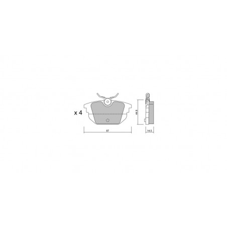 Plaquettes de frein GT2i Club Arrière pour ALFA ROMEO GTV (916_) 3.2 V6 24V 240cv 1995-06-01-2005-10-01