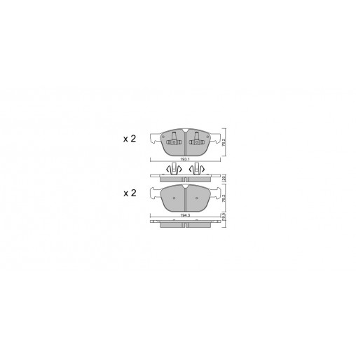 Plaquettes de frein GT2i Club Avant pour VOLVO XC90 I (275) 4.2 XKR 396cv 2002-06-01-2014-12-01