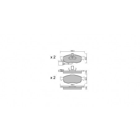 Plaquettes de frein GT2i Club Avant pour FORD Cougar (EC_) 2.2 Turbo Essex Limited S4 214cv 1998-08-01-2001-12-01