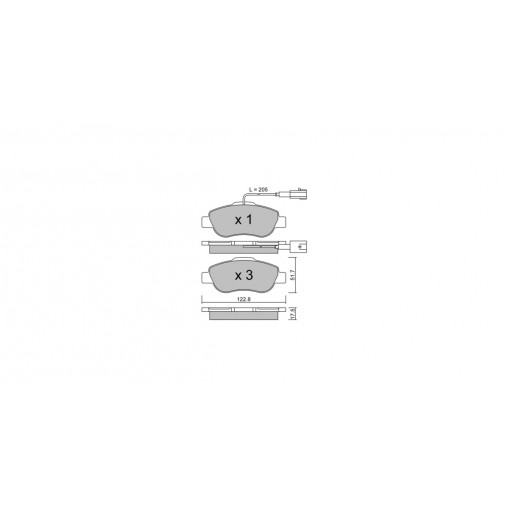 Plaquettes de frein GT2i Club Avant pour FIAT 500 II C (312_) 1.3 TDCi 75cv 2009-09-01-
