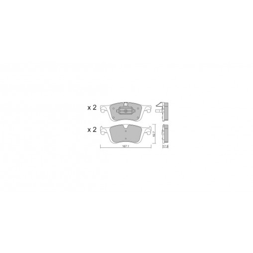Plaquettes de frein GT2i Club Avant pour MERCEDES BENZ EQT 200 (420.893) 1.3 DIG-T 141cv 2023-01-01-