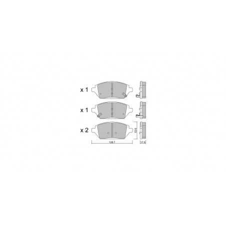 Plaquettes de frein GT2i Club Avant pour OPEL Karl (C16) 1.4 LPG (_76) 141cv 2015-01-01-