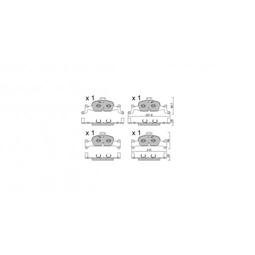 Plaquettes de frein GT2i Club Avant pour AUDI A4 - A4 Quattro (8W) 2.0i TFSI, 2.0 TDI, 3.0 TDI 2015- Etriers de frein Ate