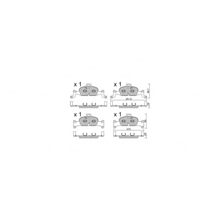 Plaquettes de frein GT2i Club Avant pour AUDI A4 - A4 Quattro (8W) 2.0i TFSI, 2.0 TDI, 3.0 TDI 2015- Etriers de frein Ate