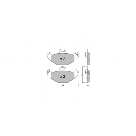 Plaquettes de frein GT2i Club Arrière pour RENAULT Laguna I (B56_, 556_) 3.0 24V (K56V) 191cv 1993-11-01-2002-08-01