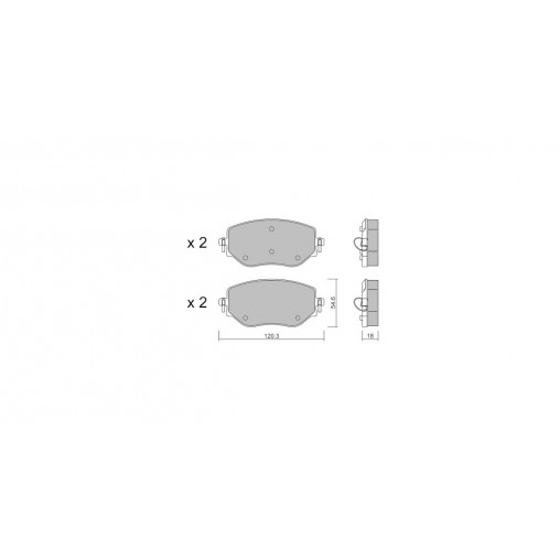Plaquettes de frein GT2i Club Avant pour RENAULT Clio V 1.0, 1.0 Tce 2019- Etriers de frein Bosch