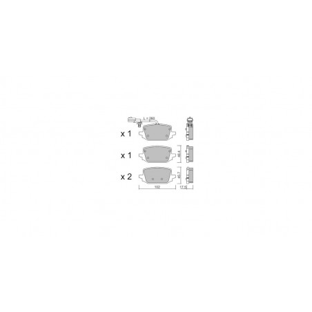 Plaquettes de frein GT2i Club Arrière pour MERCEDES BENZ EQT 200 (420.893) 2.5 Hybrid 185cv 2023-01-01-