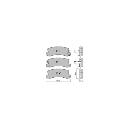 Plaquettes de frein GT2i Club Arrière pour LEXUS ES I (VCV10_, VZV21_) 300 (MCU10_) 223cv 1989-12-01-1997-12-01