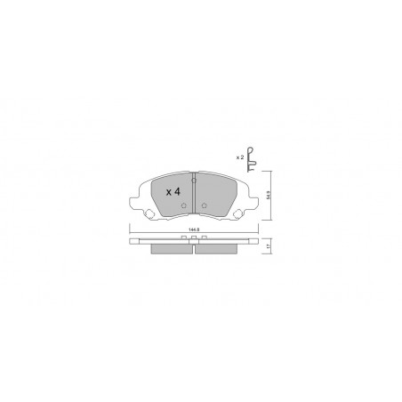 Plaquettes de frein GT2i Club Avant pour LANCIA Flavia Cabrio (JS_) 3.0 234cv 2012-03-01-2014-12-01