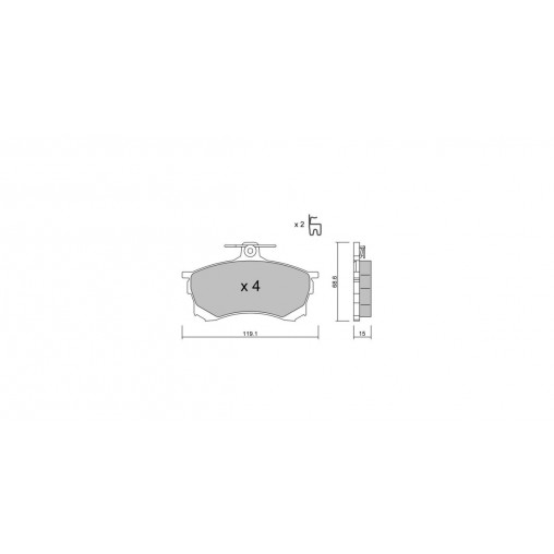 Plaquettes de frein GT2i Club Avant pour MITSUBISHI Carisma (DA_) 3.2 GTA (937.AXL1B) 260cv 1995-05-01-2006-06-01 Plaquettes de frein GT2i Club Avant pour MITSUBISHI Carisma (DA_) 3.2 GTA (937.AXL1B) 260cv 1995-05-01-2006-06-01