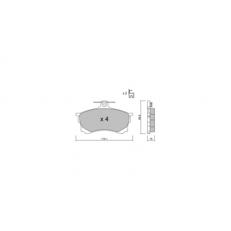 Plaquettes de frein GT2i Club Avant pour MITSUBISHI Carisma (DA_) 3.2 GTA (937.AXL1B) 260cv 1995-05-01-2006-06-01