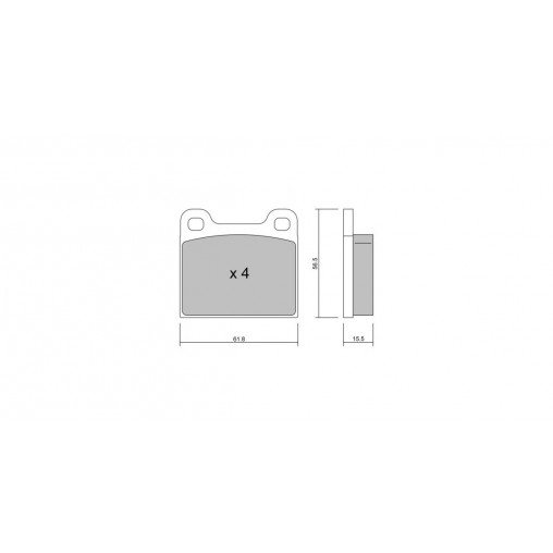 Plaquettes de frein GT2i Club Arrière pour MERCEDES BENZ Classe S III (W126) 560 SE, SEL 300cv 1979-10-01-1991-06-01