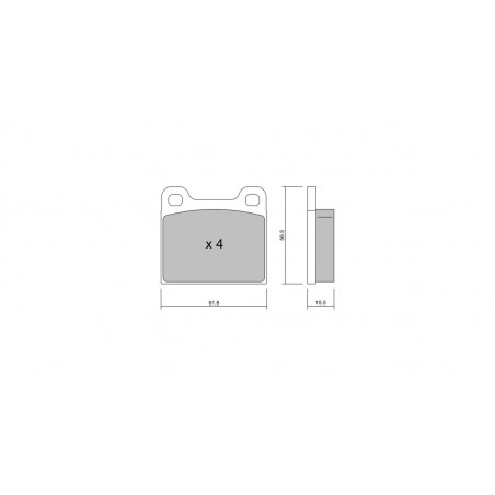 Plaquettes de frein GT2i Club Arrière pour MERCEDES BENZ Classe S III (W126) 560 SE, SEL 300cv 1979-10-01-1991-06-01