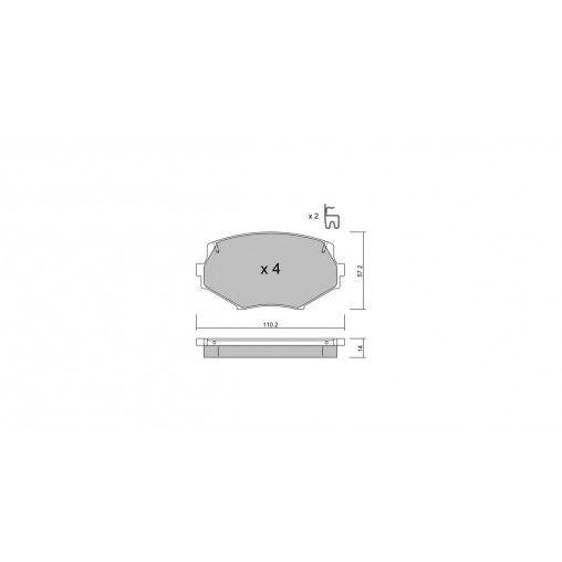 Plaquettes de frein GT2i Club Avant pour MAZDA MX-5 II (NB) 1.6i 16V, 1.8i 16V 1998-05 - Etriers de frein Sumitomo
