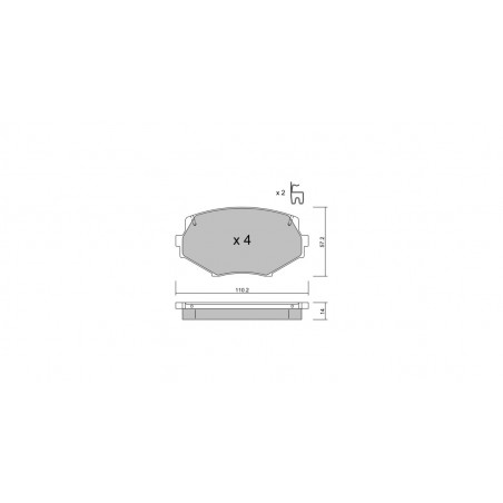 Plaquettes de frein GT2i Club Avant pour MAZDA MX-5 II (NB) 1.6i 16V, 1.8i 16V 1998-05 - Etriers de frein Sumitomo