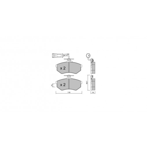 Plaquettes de frein GT2i Club Avant pour AUDI 200 II (44, 44Q, C3) 2.1 Turbo 200cv 1983-08-01-1991-12-01 Plaquettes de frein GT2i Club Avant pour AUDI 200 II (44, 44Q, C3) 2.1 Turbo 200cv 1983-08-01-1991-12-01