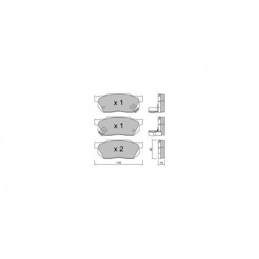 Plaquettes de frein GT2i Club Avant pour HONDA CRX I (AF, AS) 1.6 i 16V (AS) 126cv 1983-10-01-1987-10-01