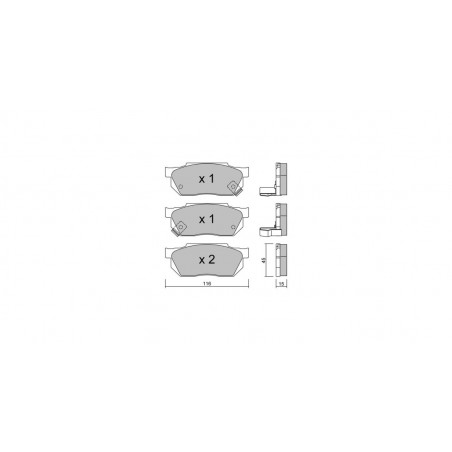 Plaquettes de frein GT2i Club Avant pour HONDA CRX I (AF, AS) 1.6 i 16V (AS) 126cv 1983-10-01-1987-10-01