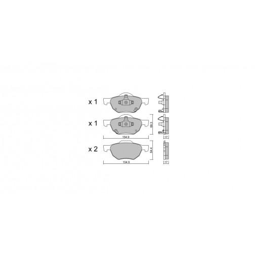 Plaquettes de frein GT2i Club Avant pour HONDA Accord VII (CL, CN) 1.3 232cv 2003-01-01-2012-09-01