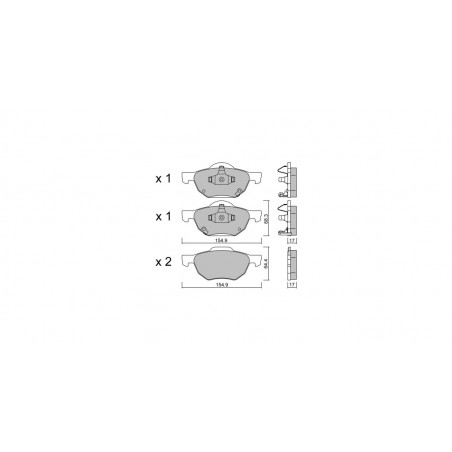 Plaquettes de frein GT2i Club Avant pour HONDA Accord VII (CL, CN) 1.3 232cv 2003-01-01-2012-09-01