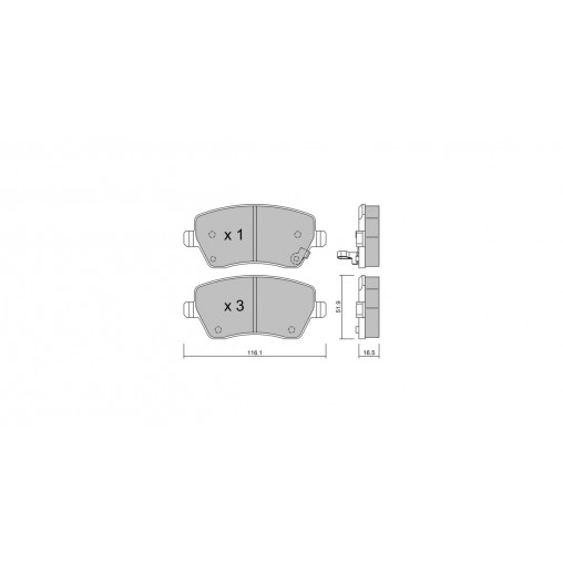 Plaquettes de frein GT2i Club Avant pour SUZUKI Swift III (MZ, EZ) 1.6 (RS 416) 126cv 2005-02-01-