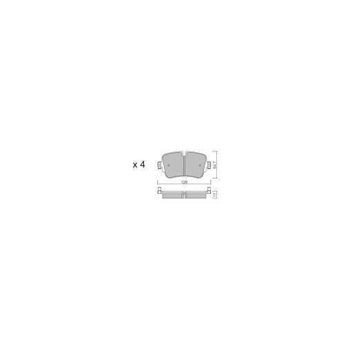 Plaquettes de frein GT2i Club Arrière pour AUDI Q7 II (4MB, 4MG) S8 Mild Hybrid quattro 572cv 2015-01-01- Plaquettes de frein GT2i Club Arrière pour AUDI Q7 II (4MB, 4MG) S8 Mild Hybrid quattro 572cv 2015-01-01-
