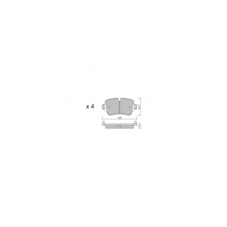 Plaquettes de frein GT2i Club Arrière pour AUDI Q7 II (4MB, 4MG) S8 Mild Hybrid quattro 572cv 2015-01-01-