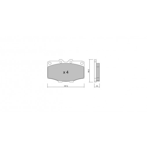 Plaquettes de frein GT2i Club Avant pour TOYOTA Land Cruiser III (_J7_) 4.0 (FJ62_G) 157cv 1984-03-01- Plaquettes de frein GT2i Club Avant pour TOYOTA Land Cruiser III (_J7_) 4.0 (FJ62_G) 157cv 1984-03-01-