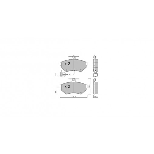 Plaquettes de frein GT2i Club Avant pour AUDI A4 I Avant (8D5, B5) 2.0 131cv 1994-11-01-2003-05-01