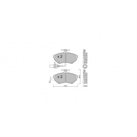 Plaquettes de frein GT2i Club Avant pour AUDI A4 I Avant (8D5, B5) 2.0 131cv 1994-11-01-2003-05-01
