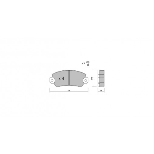 Plaquettes de frein GT2i Club Avant pour FIAT 131 (131_) 2.0 Super 113cv 1974-01-01-1987-03-01 Plaquettes de frein GT2i Club Avant pour FIAT 131 (131_) 2.0 Super 113cv 1974-01-01-1987-03-01