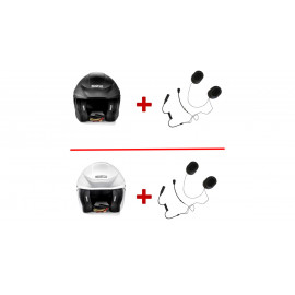 Pack Start casque Sparco Flux RJ + kit micro / haut parleur GT2i