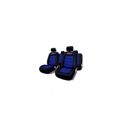 Jeu de Housses complet Sparco Noir / Bleu 100% Polyester Jeu de Housses complet Sparco Noir / Bleu 100% Polyester