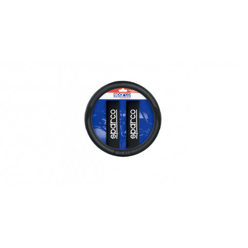 PACK COUVRE VOLANT + 2 FOURREAUX NOIRS SPARCO