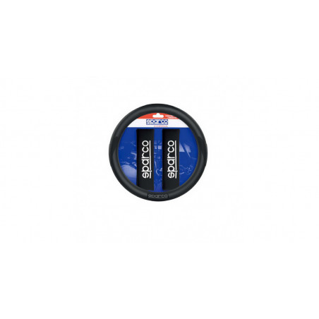 PACK COUVRE VOLANT + 2 FOURREAUX NOIRS SPARCO