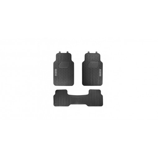 4 tapis de sol PVC noirs SPARCO (3 parties)