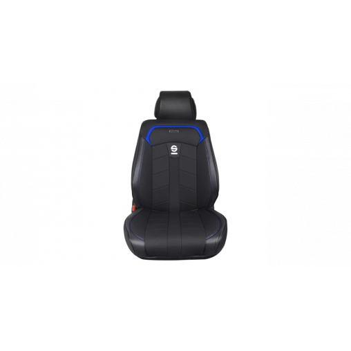Housse de siège premium SPARCO noir/ liseret bleu (a l'unité)