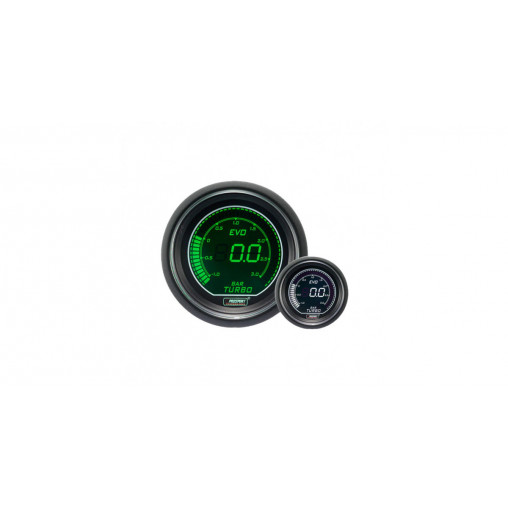 Manomètre Digital Pro-Sport Pression Turbo 52mm -1 à 3B Vert/Blanc